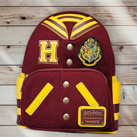 Harry Potter Hogwarts Crest Varsity Jacket Mini Backpack - Picture 8 of 9